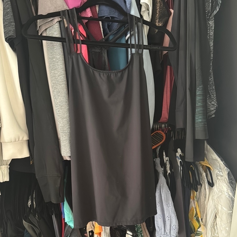 Black Mesh Racerback Women's Top - Picture 4 of 7